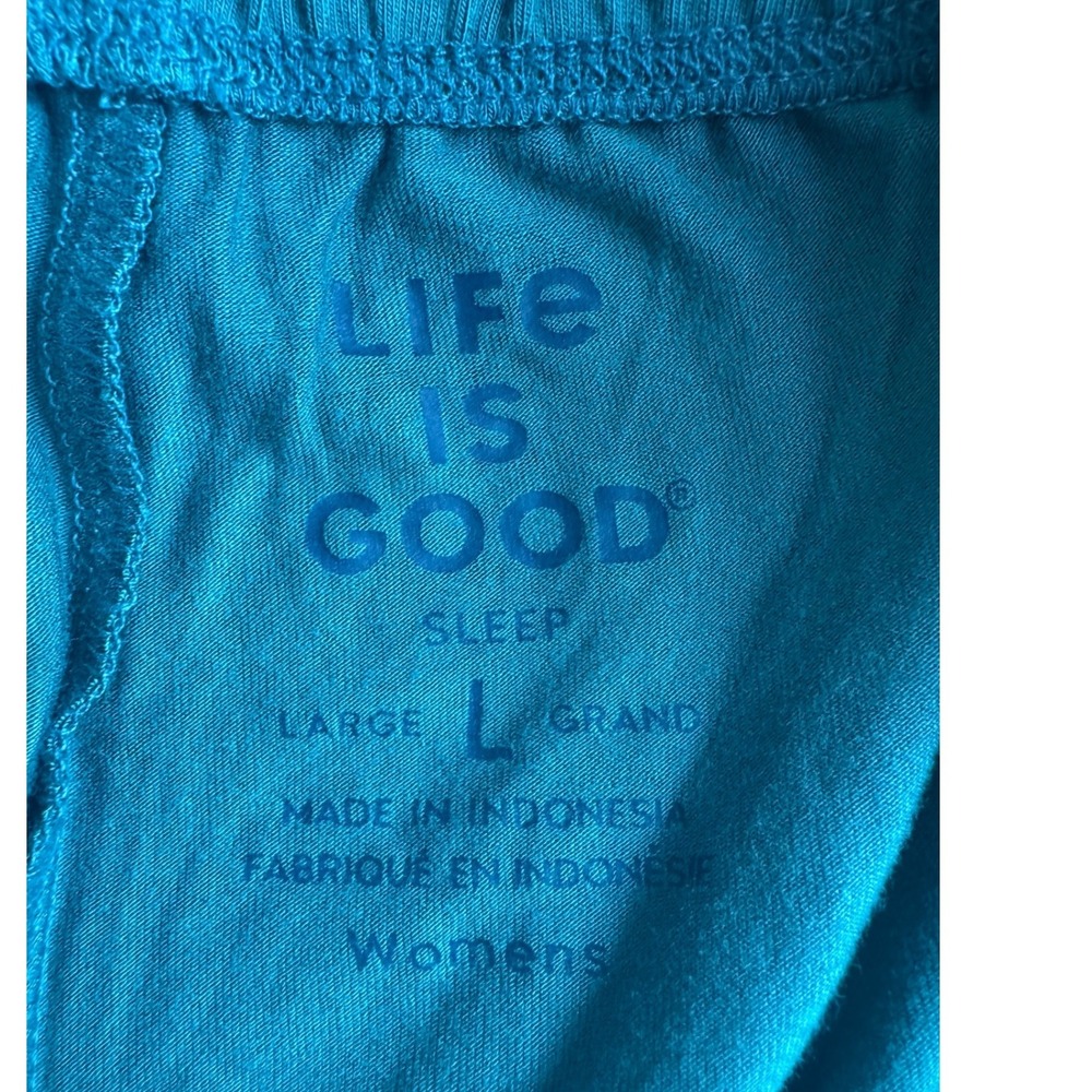 Life is Good Womens Holiday Pup Pajama Pants Green Christmas Dog Print Large NWT - Picture 6 of 7